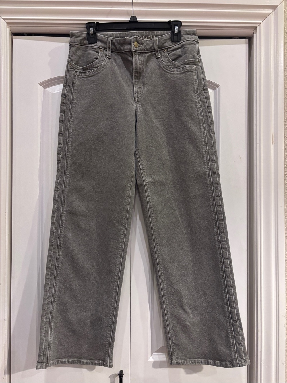 American Eagle Outfitters Wide-Leg Jeans - Gray